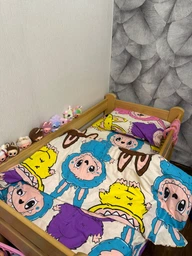 Комплект постельного белья в кроватку детский Mirson 110х140 см Kids Time 17-0865 Labubu Бязь (2200012064740) фото от покупателей 1
