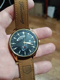 Мужские механические наручные часы Forsining GMT1218-2 коричневые часы на руку механика (0960)