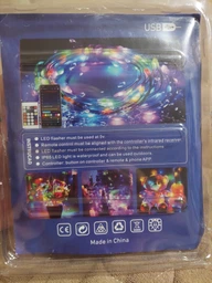 Умная светодиодная гирлянда LED RGB 5050, 5 м, водонепроницаемая IP67, многоцветная подсветка, с USB питанием 5.5V , управление телефоном Bluetooth + реакция на звук + пульт, белая (1490534113) фото от покупателей 2