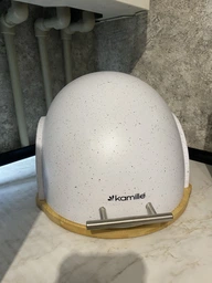 Хлібниця Kamille біла пластик з бамбуковою основою KM-1106