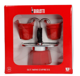 Гейзерная кофеварка Bialetti Mini Express + 2 чашки 90 мл красная (8006363030489) фото от покупателей 3