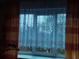 Тюль Kelebek344 жакардовая высота 1,25м. с теракотовыми цветами 1м.п. белая (738)