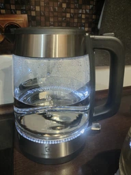 Електрочайник Electrolux 1.7л, Strix, скло, сріблясто-чорний фото от покупателей 10