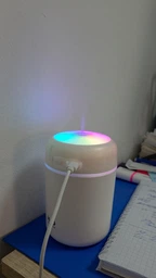 Портативний зволожувач повітря Aroma Car Humidifier H2O Компактний світлодіодний ультразвуковий дифузор 300 мл Дитячий нічник Сірий