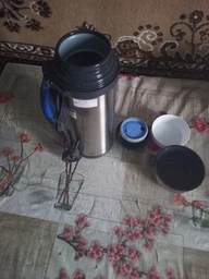 Термос ZOJIRUSHI SF-CС15XA 1.5l (складна ручка + ремінець) Сталевий фото від покупців 5