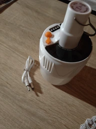 Лампа аккумуляторная usb фонарь на аккумуляторе светодиодная 150 Вт LED лампочка кемпинговая портативная с подвесом светильник ночник для кемпинга 3600 mAh фото от покупателей 8