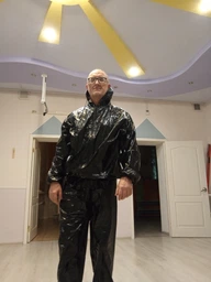 Костюм-сауна для похудения F&R унисекс PVC черный – спортивный костюм для фитнеса и тренировок р. XL (70-80 кг)