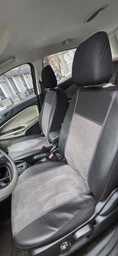 Авточехлы на сиденье Pok-ter Exclusive MITSUBISHI COLT 2004-2012 с коричневой вставкой экокожа фото от покупателей 2