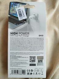 Сетевое Зарядное Устройство Borofone BN10 Sunlight PD65W Цвет Белый фото от покупателей 1