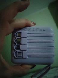 УМБ Павербанк 20000 mAh з LCD дисплеєм + LED ліхтар Power Bank HY-C40 зі швидкою зарядкою білий+ Вбудований кабель-адаптер 4 в 1 фото від покупців 2