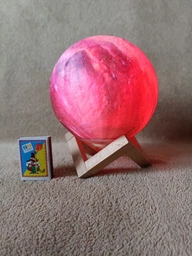 Ночник 3D аккумуляторная Луна Светильник 5 режимов 5 цветов 3D Moon Touch USB фото от покупателей 19