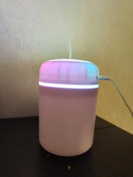 Портативный увлажнитель воздуха Aroma Car Humidifier H2O Компактный светодиодный ультразвуковой диффузор 300 мл Детский ночник Серый