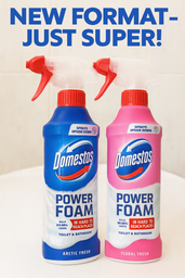 Спрей-пена Domestos Power Foam для чистки унитаза и ванной Арктическая свежесть 435 мл (8720182796400)