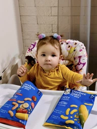 Кукурудзяні снеки Gerber з Полуницею та Бананом для дітей із 7 місяців 28 г (8445291463554) фото від покупців 7