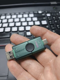Флеш-память USB Kingston DataTraveler Duo 256GB USB 3.2 Gen 1 + Type-C Black/Green (DTDEG2/256GB) фото от покупателей 4