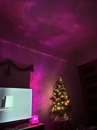 Ночник проектор КУБ с проекцией воды Настольная RGB лампа с эффектом водяной волны, с пультом и приложение LED светильник северного сияния Dynamic water Battery version STEEP Акрил фото от покупателей 2