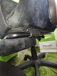 Геймерское кресло DEXON VECTOR G-060 велюр+экокожа, Черный-Черный фото от покупателей 16
