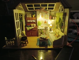 3D Румбокс кукольный дом конструктор DIY Cute Room 8008-D Гостиная с верандой и камином фото от покупателей 3
