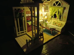 3D Румбокс кукольный дом конструктор DIY Cute Room 8008-D Гостиная с верандой и камином фото от покупателей 2