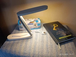 Настольная лампа на аккумуляторе LED светильник для чтения школьника для стола складная сенсорная 1200 мАч 3 режима освещения Type-C USB зарядка 24 светодиода 3 Вт портативная автономная питание от powerbank аварийное освещение для дома работы переносная