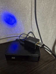 Перехідник аудіо-оптика на 3.5 мм + тюльпани/toslink to 3.5mm jack/RCA 77307