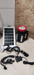 Ліхтар прожектор світлодіодний кемпінговий з сонячною панеллю Power Bank багатофункціональний Yajia YJ-1902T