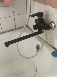 Cмеситель для ванной одноручный с длинным гусаком BRINEX 35W белый пластик BRIN35W005 фото от покупателей 2