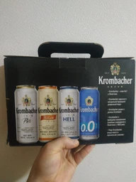 Подарочный набор пива Krombacher Pils 4.8% 0.5 л x 1 шт + Krombacher Weizen 4.8% 0.5 л x 1 шт + Krombacher Hell 6% х 1 шт + Krombacher Pils 0% х 1 шт (4008287011036) фото от покупателей 1
