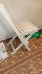 Стул деревянный раскладной со спинкой 35x35 натуральное дерево ольха ручная работа фото от покупателей 1