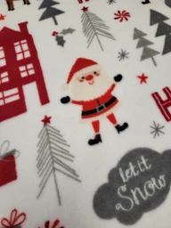 Плед Biltex Flannel Christmas Town Білий Євро 200х220 см з новорічним принтом (4820298410642) фото від покупців 1