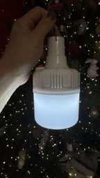 Лампа аккумуляторная usb фонарь на аккумуляторе светодиодная LED лампочка 200 Вт кемпинговая портативная с подвесом charging lamp светильник ночник для кемпинга фото от покупателей 6