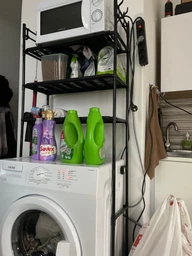 Полка стеллаж напольная над стиральной машиной Laundry Rack (399 WR) Черный фото от покупателей 5