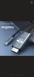 Адаптер переходник 4K 60Hz Type-C to HDMI 2m металл, ПВХ, черно-серый (TH001-MPV20KG-460)