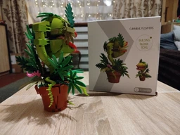 Конструктор букет цветы “Растение-Пиранья Audrey II” цветок каннибал хищник монстр людоед Марио орхидея на 327 элементов фото от покупателей 6