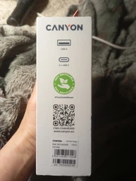 Зарядний пристрій Canyon Hexagon 65 GaN 65W 2xPD 1xQC EU White (CND-CHAHEX65W) фото від покупців 3
