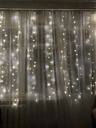 Гірлянда святкова Xmas (Штора) 3M*2M) 200 led WW-9 Теплий Біла (Copper) на мідному дроті+з'єд.(100) HS HS для нового року, для свята