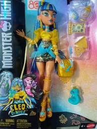 Кукла Monster High Core Refresh Cleo De Nile & Pet Cobra - Монстер Хай Клео Де Нил в золотой блузке с питомцем Коброй и аксессуарами (HXH74) - Игровой набор Mattel