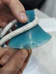 Іграшка для собак канат на присоску з м'ячем Dog Toy Rope синій