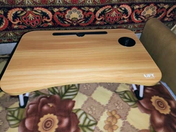 Столик для ноутбука в ліжко з підставкою під мишку на коліна компактний ергономічний настільний портативний складний мобільний столік трансформер підставка ноутбук столики для ноутбуків складні підставки з підставкою планшета та підстаканником 60*40 см фото від покупців 7