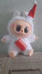 Детская мягкая игрушка сюрприз Лабубу Labubu Coca-Cola плюшевая, брелок для ключей сумки рюкзака для детей и взрослых 17 см фото от покупателей 11