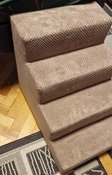 Прикроватные ступеньки , пандус для собачек 40*35*50 бежевый на четыре ступеньки фото от покупателей 4