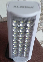 Переносний акумуляторний світлодіодний ліхтар Almina LED 220V світильник з функцією Power Bank Червоний фото від покупців 7