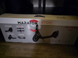 Самокат Maraton GMC черно-бирюзовый с дисковым тормозом и двумя амортизаторами фото от покупателей 8