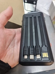Павербанк PowerBank із швидкою зарядкою та кемпінговим ліхтарем 80000mAh |4USB/22.5W| Чорний фото від покупців 2