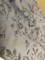 Комплект постільної білизни Бязь Gray Leaves 175х210 см Сірий