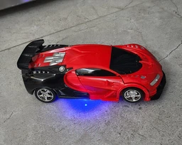 Машинка трансформер Bugatti на радіокеруванні зі світловими ефектами (червона)