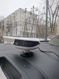 Тепловентилятор автомобильный обогреватель для обдува и обогрева салона и лобового стекла,с поворотом на 360° QY-116 фото от покупателей 1