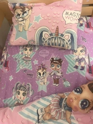 Простирадло на гумці Бязь Lola dolls Рожевий 90*190 висота 25 см