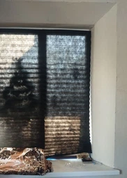 Жалюзи-плиссе на окна самоклеящиеся 60x180 см, Черный (BLINDS-BLACK60X80)