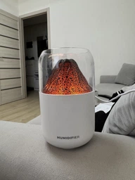 Увлажнитель воздуха LAMP JSQ-1 Вулкан с эффектом пламени и подсветкой, 2 Вт, 280 мл